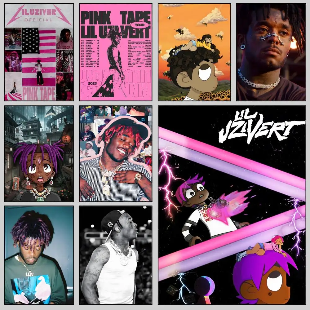 music Lil Uzi Vert Poster Wall Posters Self-Adhesive Wall Stickers Home Decoration for Bedroom Living Room