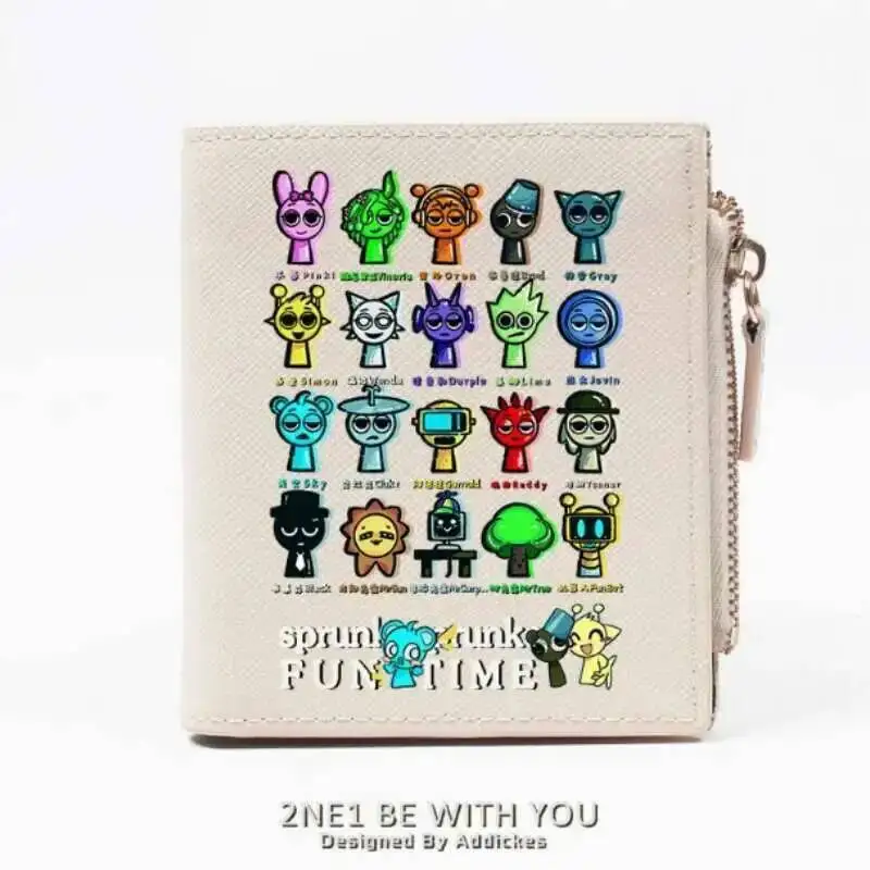 

Sprunki модный кошелек из искусственной кожи, кошелек для карт, монета на молнии, сумка для денег, подарок для косплея B2036, аниме