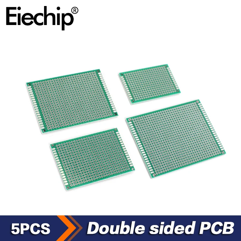 5PCS/LOT Double Sided Board Sided Copper Green 4X6 5X7 6X8 7X9cm Breadboard Universal Pcb Board Circuit Board Electronics