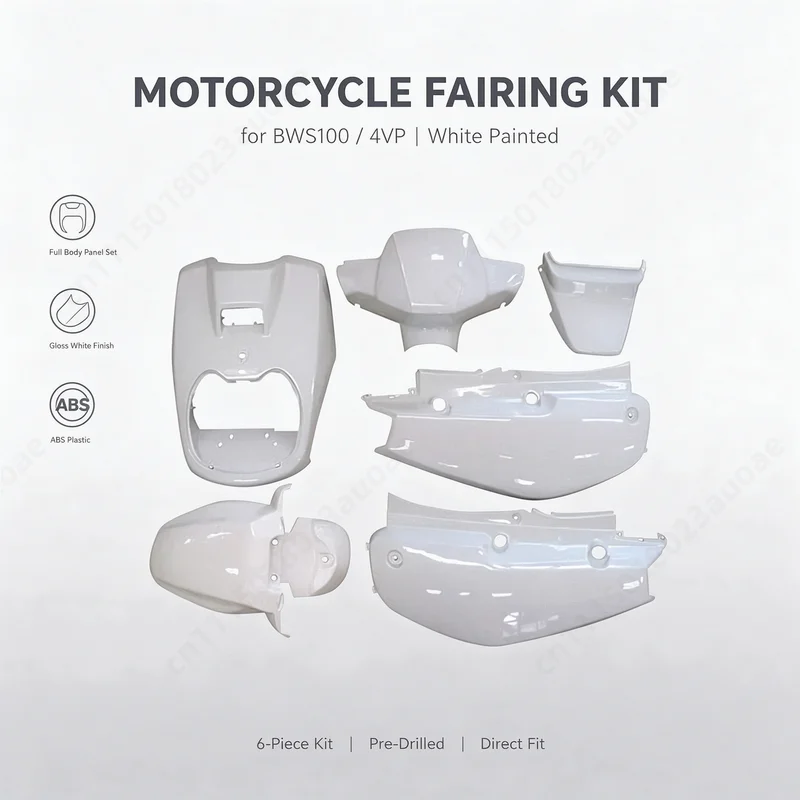 For 4VP BWS100 Scooter Painted Full Fairing Kit, Complete Outer Body Panel Set Replacement Shell Assembly