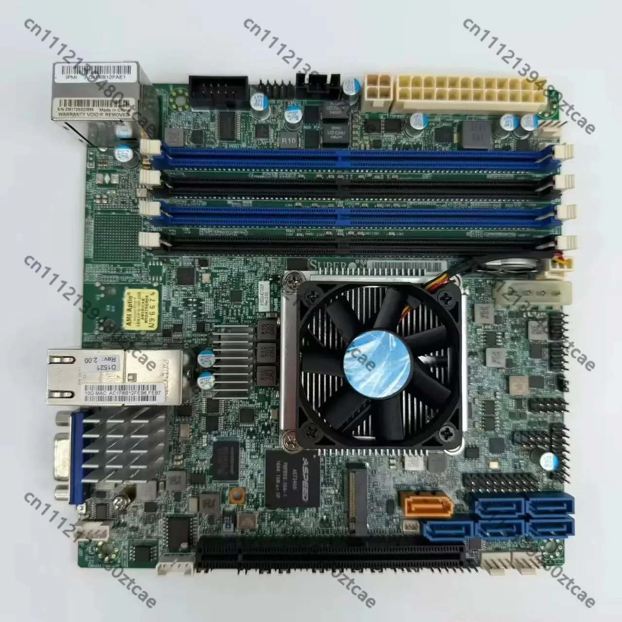 Integrated Quad Core Server Mainboard, Dual 10G Port IPMI Remote Control, Mini ITX for Network Storage Industrial Host Use