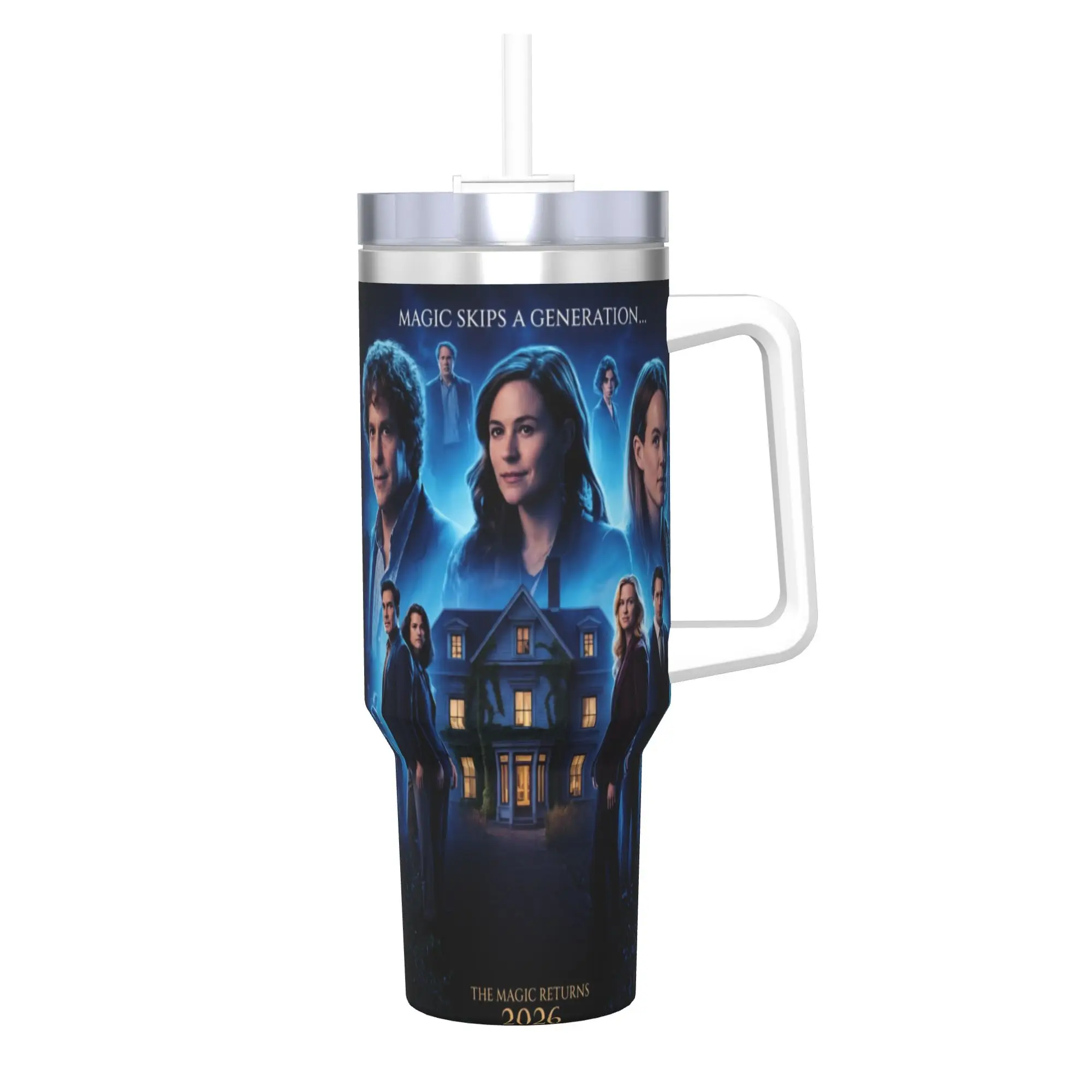 Practical Magic 2 Movie 2026 Tumbler With Straw  Stainless Steel Travel Mugs Double Wall Vacuum Insulated for Cold Or Hot 40oz