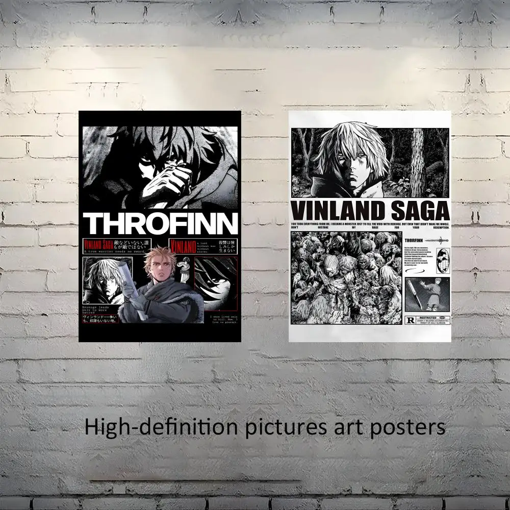 VINLAND SAGA Cool Poster Frameless poster pp Matte adhesive paper for Living room hallway bedroom
