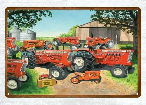 Allis Chalmers Tractor metal tin sign auto shop cafe  pub wall art