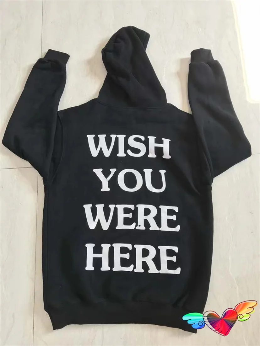 2023fw Colorful Embroidery Logo Hoodie Men Women Fleece Cactus Jack Hoodie Pullovers Hip Hop Wish You Are Here Sweatshirts