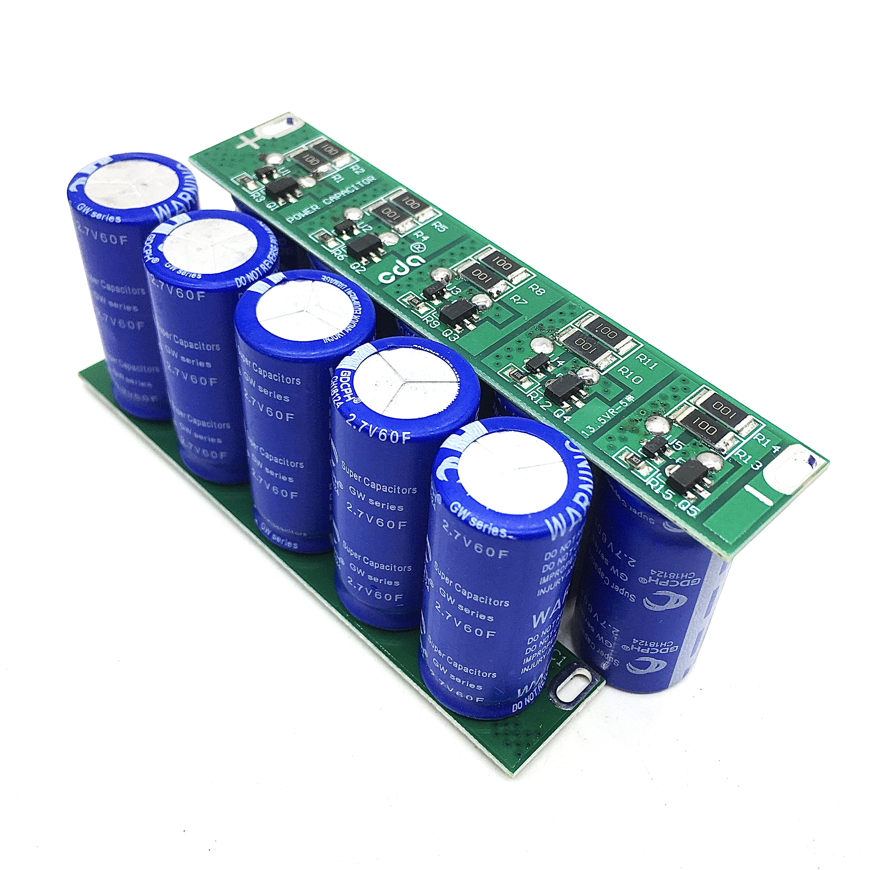 13.5V 12uF super capacitor module, 2.7V 60F backup power rectifier, 13.5V 10uF