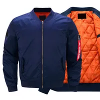 Casual Solid Zipper Pilot Jacket Green New Slim Fit Male Coats New pilot Air men bomber jacket Mens Military Bomber Jackets Men