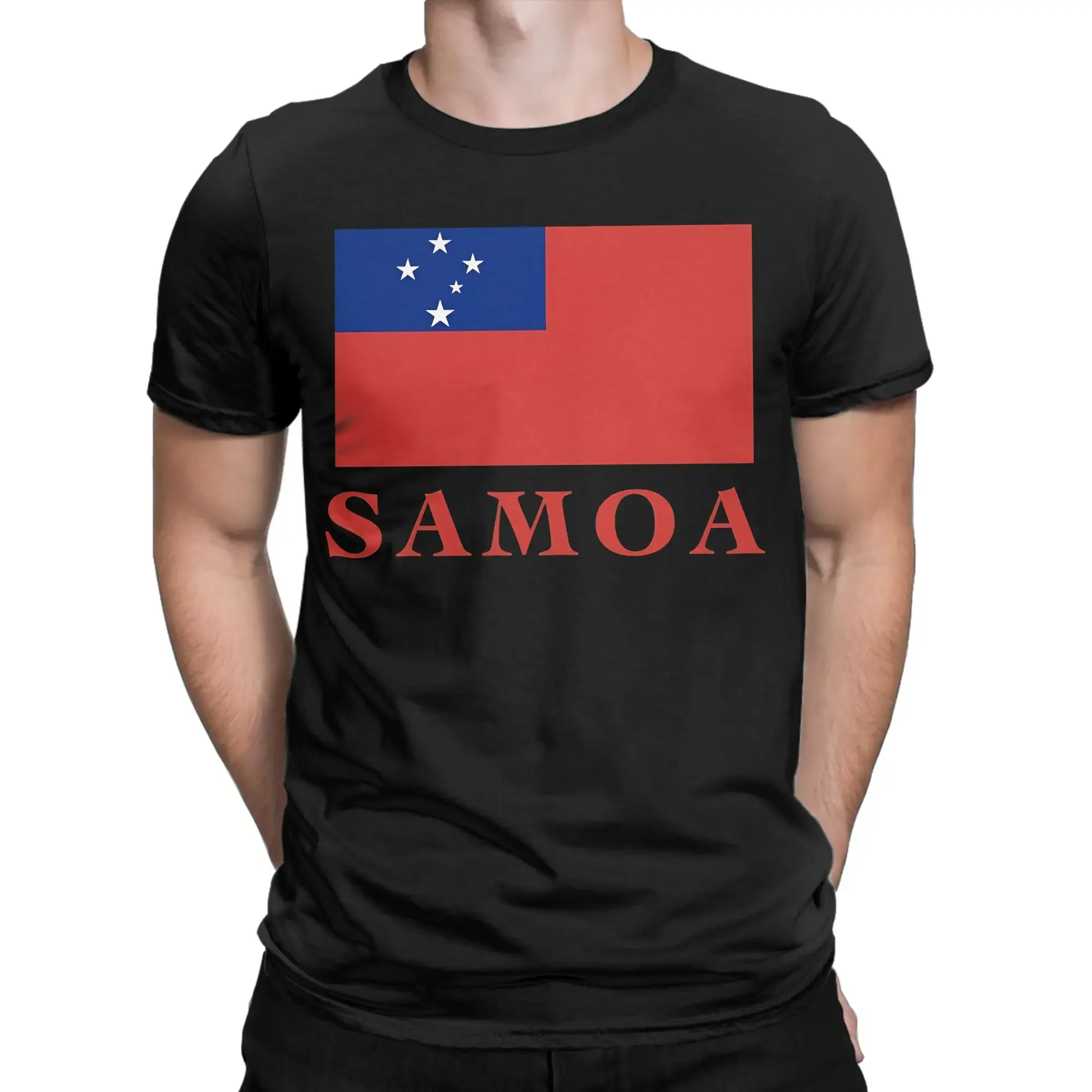 Samoa Flag Men's T Shirts  Funny Tee Shirt Short Sleeve O Neck T-Shirt 100% Cotton Summer Clothing