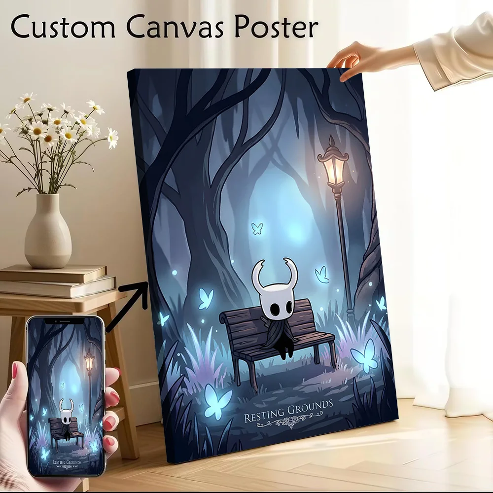 Hollow Knight Resting Grounds Canvas Poster Customizable Printed Canvas Painting Wall Art for Fans Living Room Decorations Arts