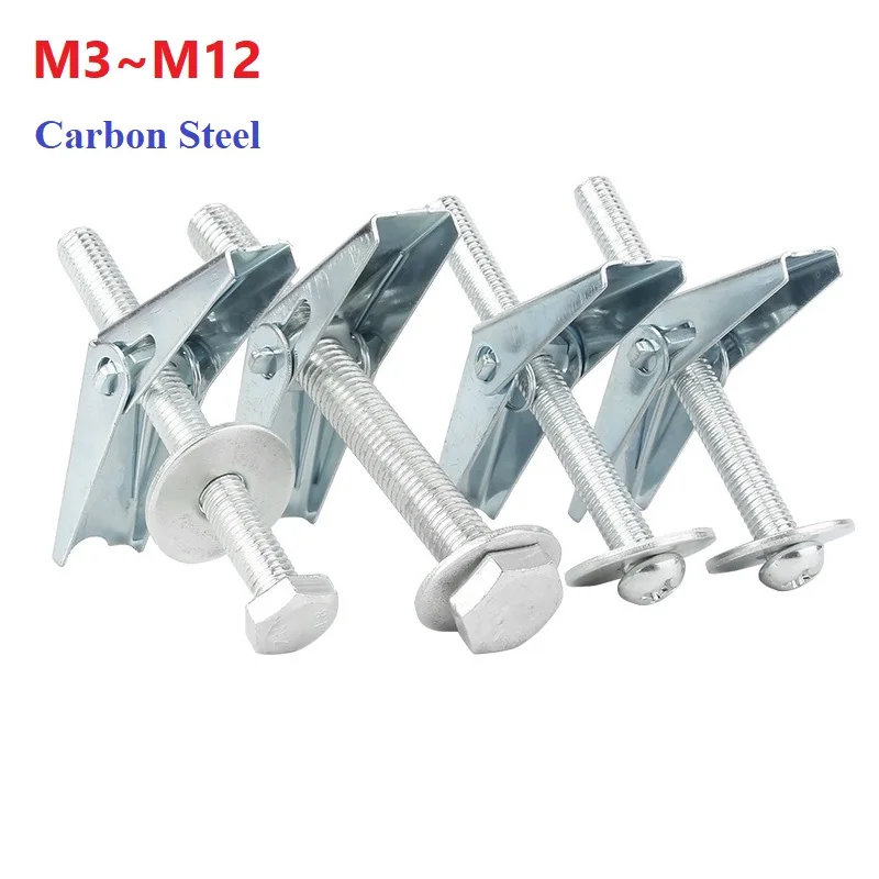 Carbon Steel Aircraft Expansion Screw Hollow Brick Wall Gypsum Board Umbrella Type Expansion Plug Bolt M3 M4 M5 M6 M8 M10 M12