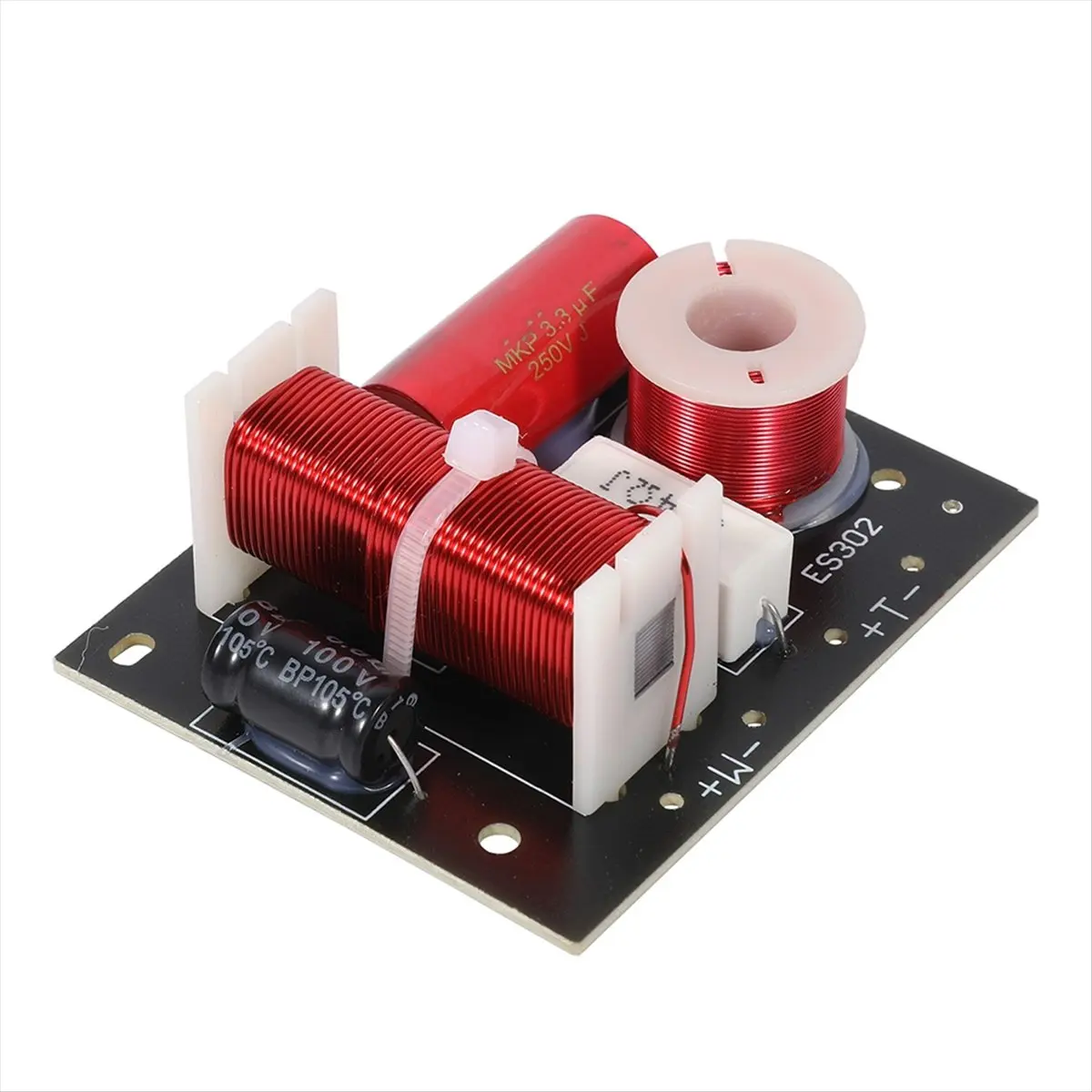 2 Way Speaker Frequency Divider Module Tweeter HI-FI Crossover Filter with Round Hole Junction Box
