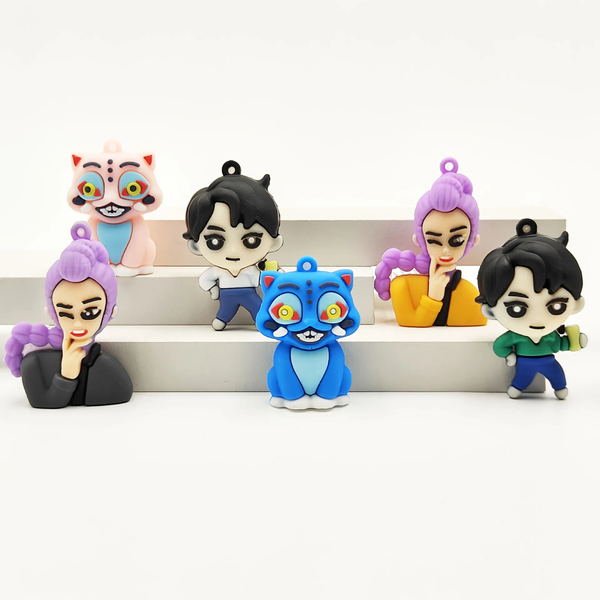 14個入り 新品 K-POP デモンハンターズ ブラインドボックス ルミ PVC ソフトビニール 3Dフィギュア ブラインドボックス コレクタブル カワイイ ギフト