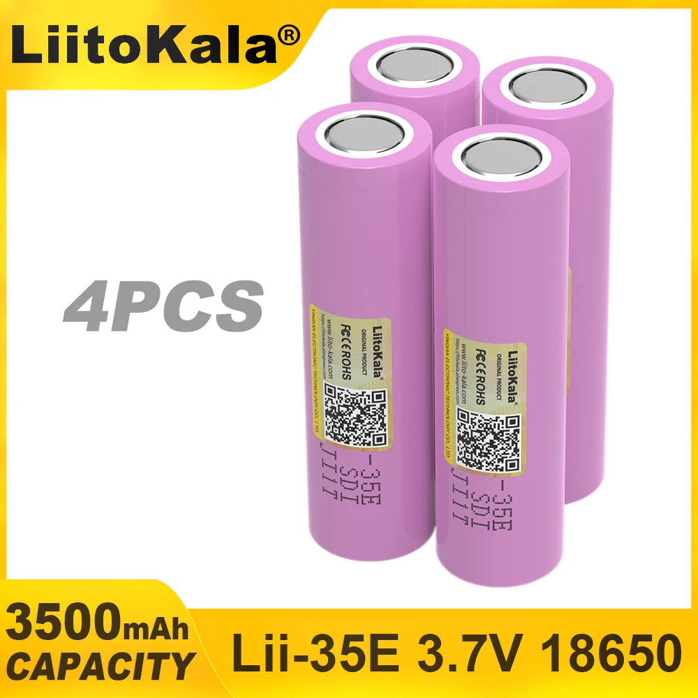 Liitokala 35E Original Power 18650 Lithium Battery 3500mAh 3.7v 25A High Power INR18650 For Electrical Tools