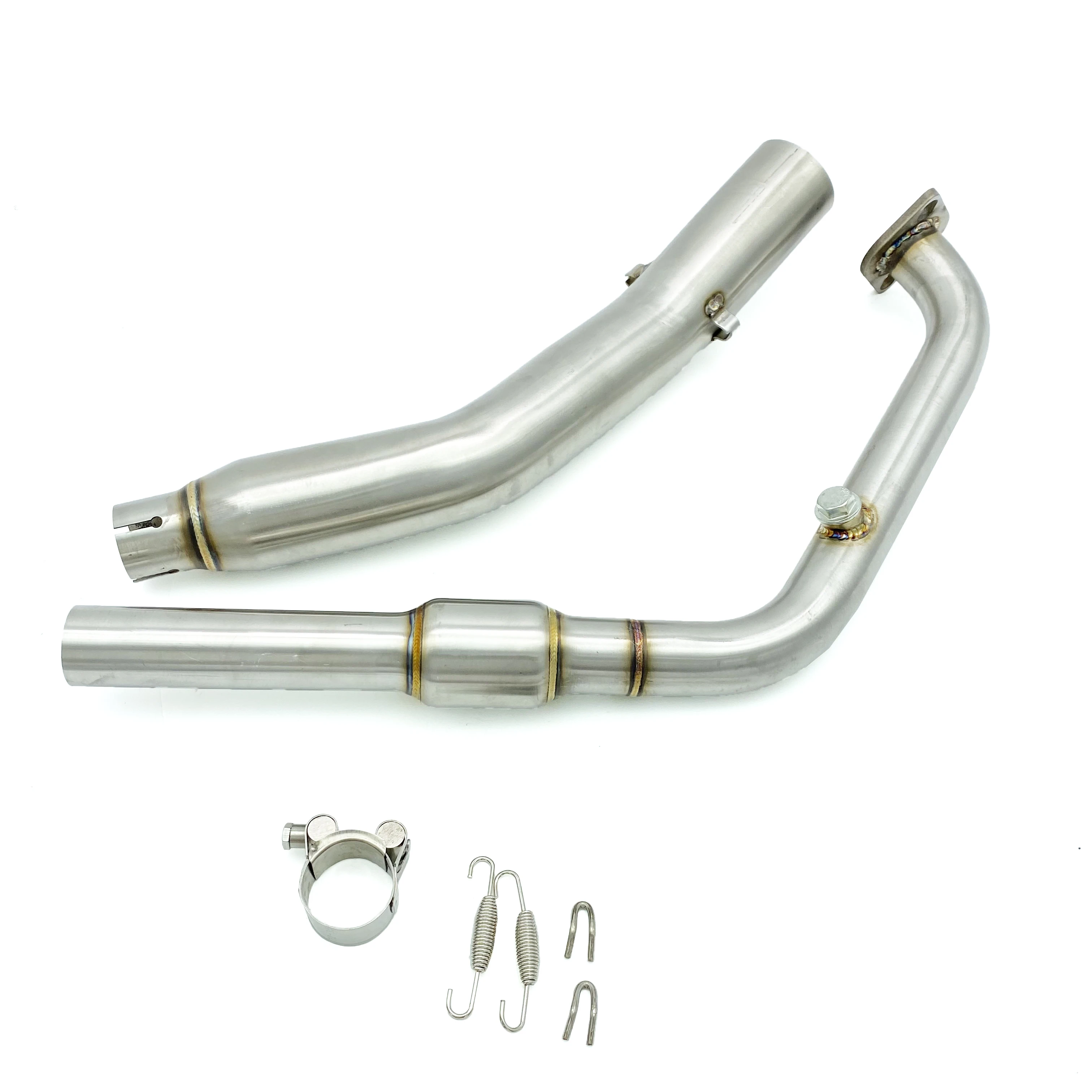 REALZION MT-15 R15 V3 Exhaust Pipe Motorcycle Exhaust Middle Silp On Pipe Front Pipe Full Set For Yamaha YZF MT15 2020 2021