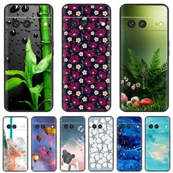 For Google Pixel 7 Pro Case for Google Pixel 7 7A Soft Silicone Fundas Flowers Phone Cases for Pixel 8 8Pro Coque Cover Bumper