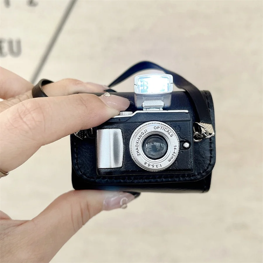 PU Leather Camera Pattern Case para Airpods Pro, Airpods 3, 4, 1, 2, 3, 4, luxo, saco de armazenamento de fone de ouvido, Airpod Pro 2