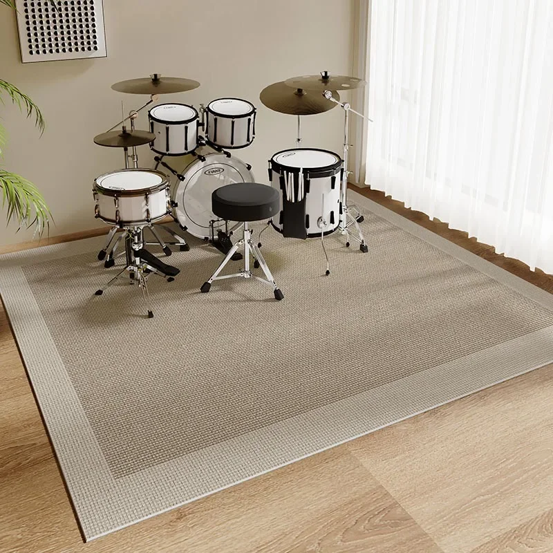 Musical Instrument Drum Set Carpet, Music Room Floor Mat, Soundproofing and Shock Absorption, Large Area Rug, Home Decoration, M