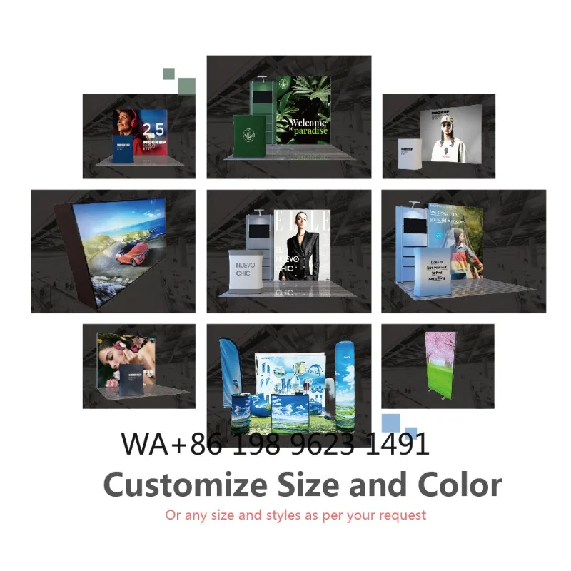 Frameless Aluminum SEG Light Box Custom Logo Backlit LED Display for Trade Show Exhibition Advertising
