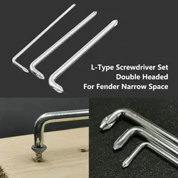 L-Type Screwdriver Set Double Headed Elbow Bend Short Arm Screwdriver PH0 PH1 PH2 For Fender Narrow Space Hand Tool