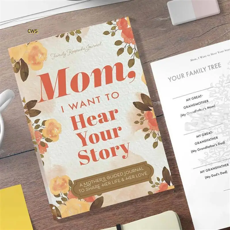 3X Mom I Want To Hear Your Story Journal A Mother's Guided Journal Multipurpose Journal Book Portable Notebook Parents