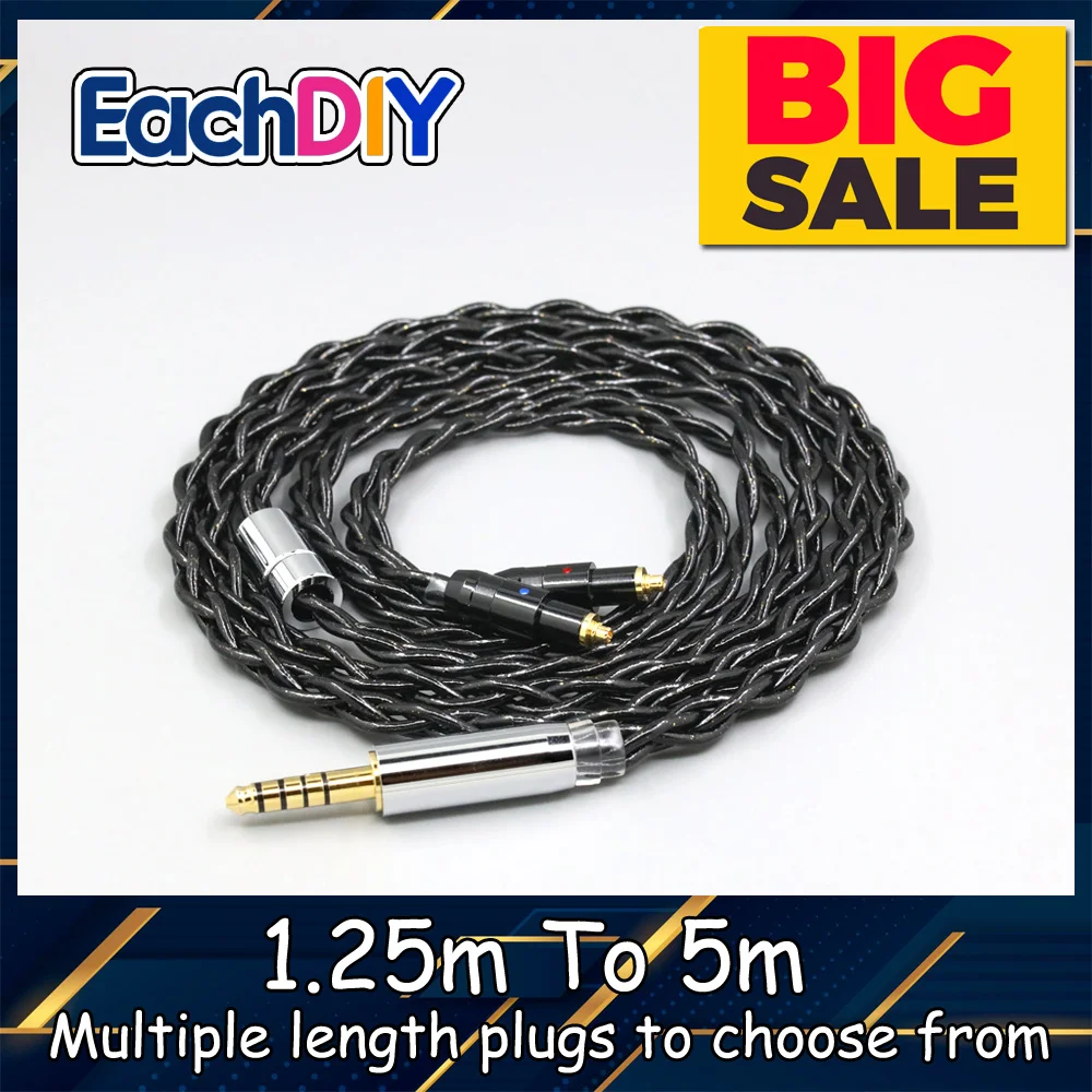 

99% Pure Silver Palladium Graphene Floating Gold Cable For Shure SRH1540 SRH1840 SRH1440 2 core Headphone LN008352