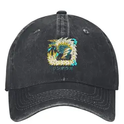 Monster Hunter World Iceborne Zinogre Kanji Icon Casual Baseball Cap Summer Trucker Hat Adjustable Outdoor Sports Hip Hop Hats