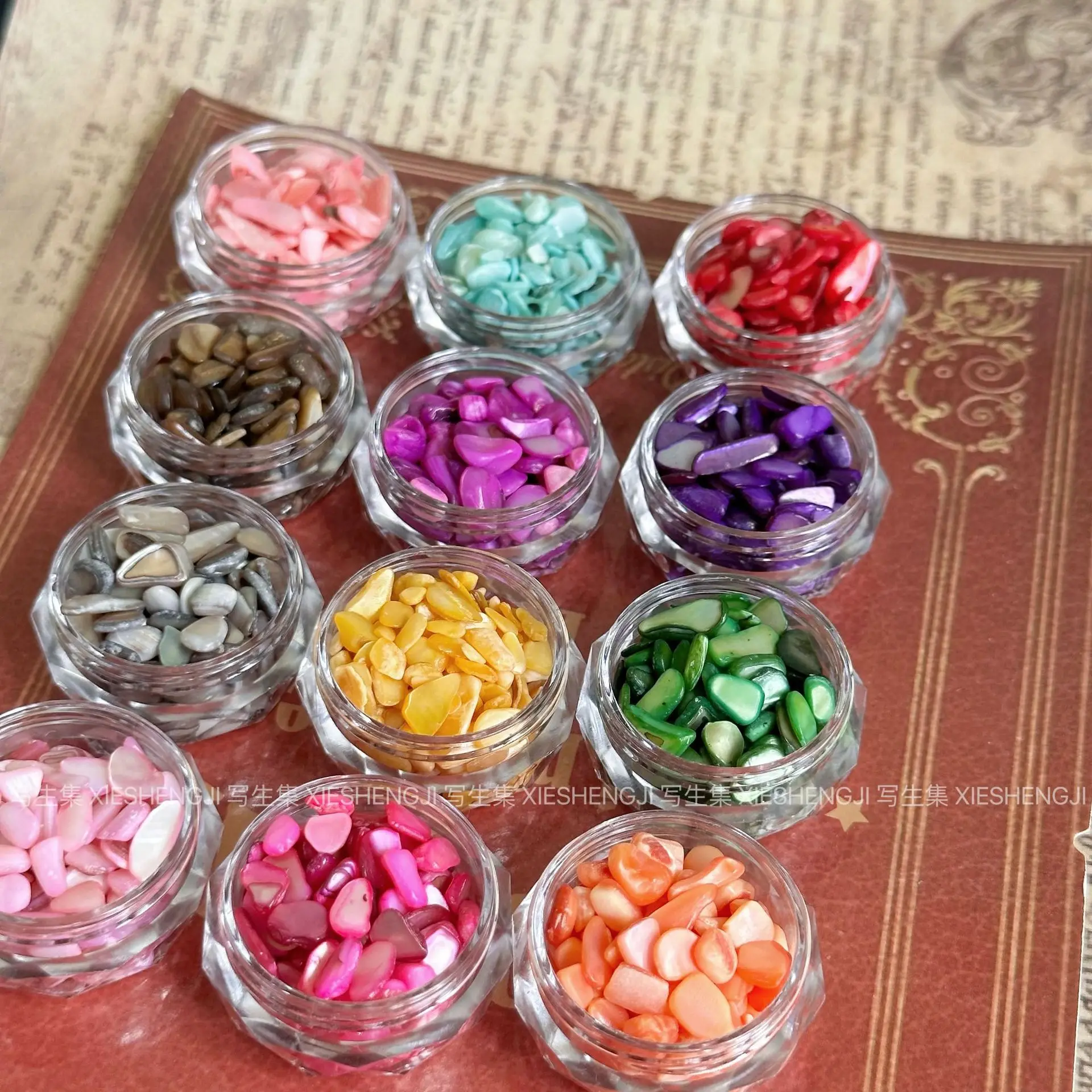 Strass de Charbon Cassé en Verre de Clip pour Décoration des Ongles, Mélange de Gravier Irrégulier, Breloques de Manucure, Gemmes Artisanales, DIY