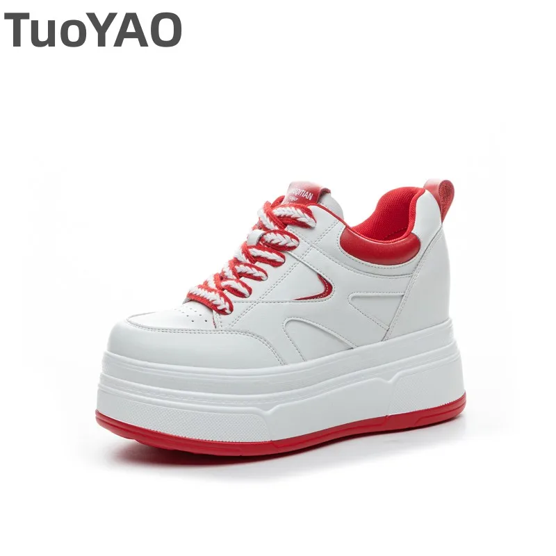 

Женские кроссовки на платформе 8 см, очаровательные кроссовки на танкетке, удобная прогулочная обувь, белая дорожная повседневная обувь, осень