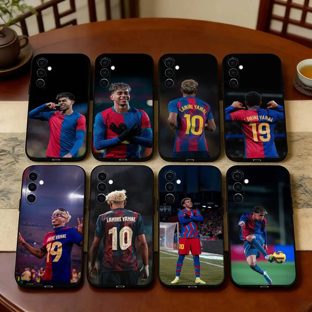 

Lamine Y-Yamal Phone Case For Samsung Galaxy A73,A72,A71,A70,A53,A52,A51,Soft Silicone Black Cover