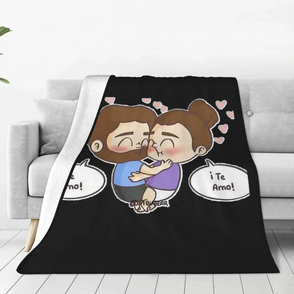 Pibubear Blankets Soft Warm Flannel Throw Blanket Cover for Bed Living room Picnic Travel Home Sofa