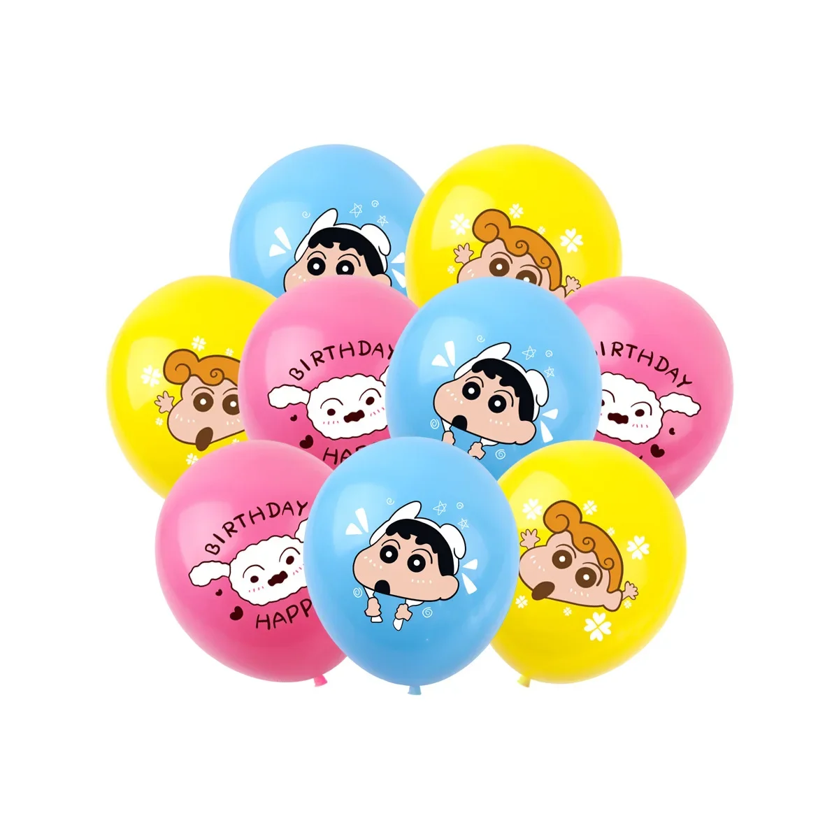 Hot Crayon Shin-chan Birthday Party Supply Disposable Cake Topper Hanging Flag party Crayon Shin-chan suits Birthday Decorations