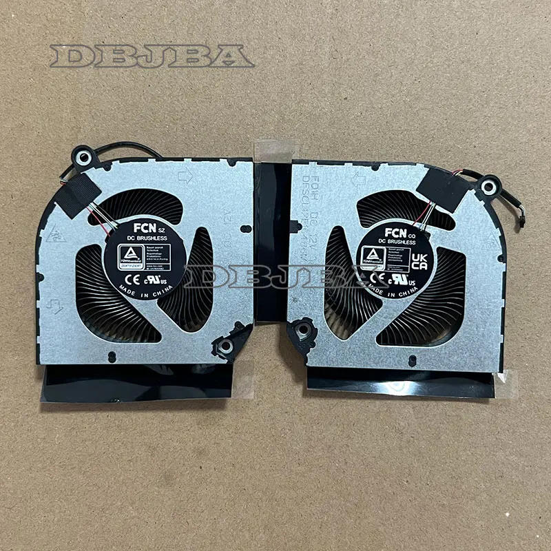 A Pair CPU GPU Cooling Fan For Acer Predator Helios Neo 16 2023 PHN16-71 PHN18-71 DFSCL12E16486M FQ1H DFSCK22D05883M FQ1J 12V 1A