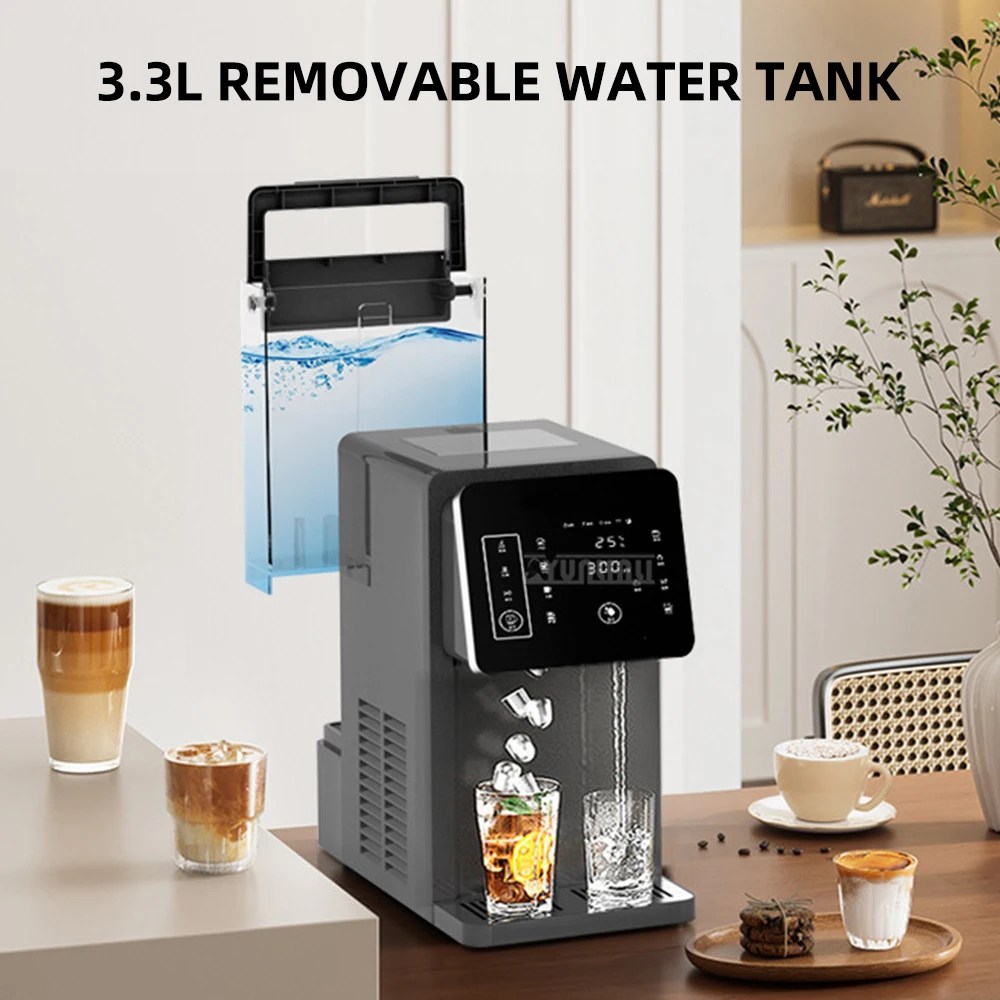Three-in-One Water Machine Cold And Hot Dispenser Ice Cube Machine Multi-Functional Office Ice Maker