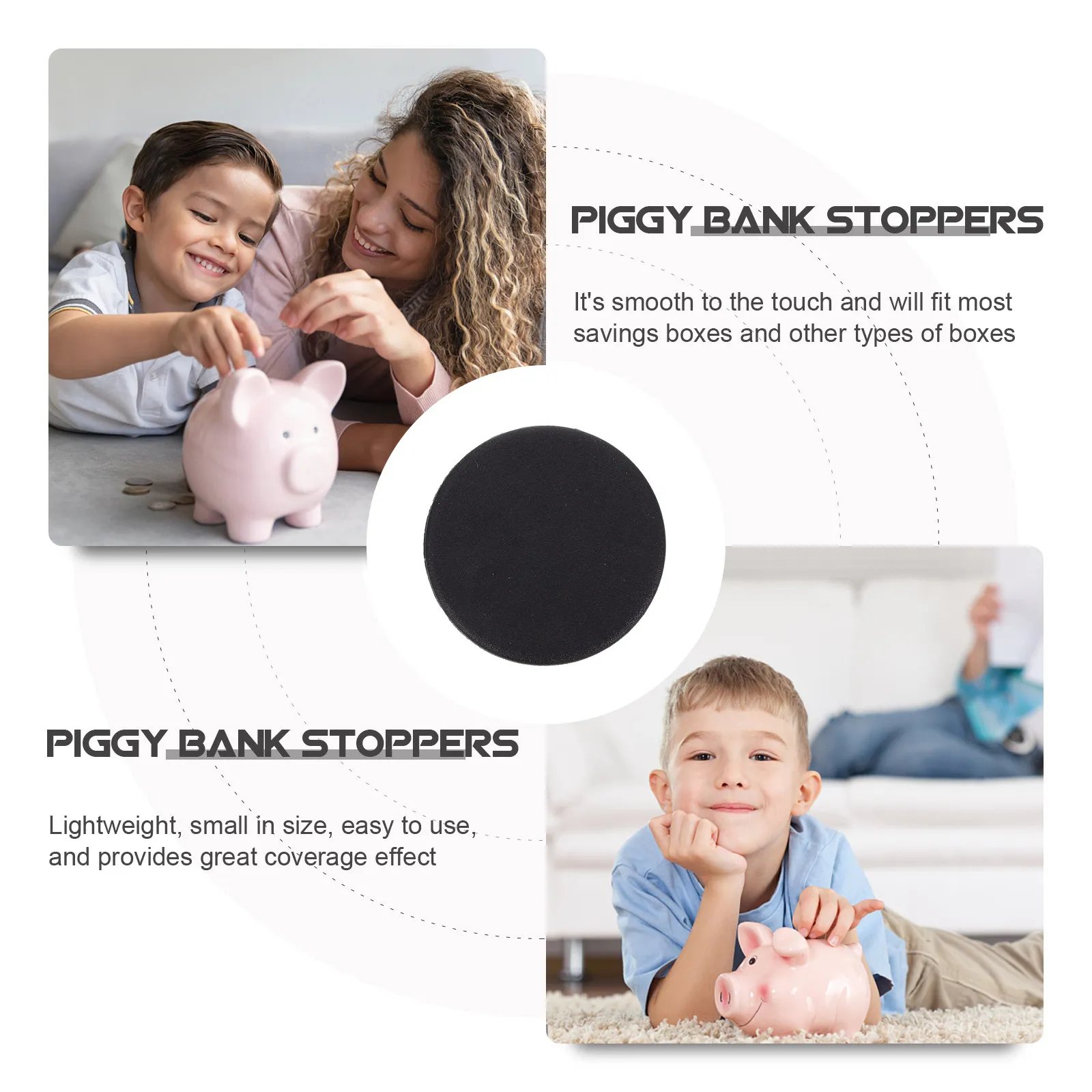 20Pcs Plastic Round Stopper Plugs for Saving Boxes Piggy Banks and General Storage Lightweight Easy Push in Fit Most Inner