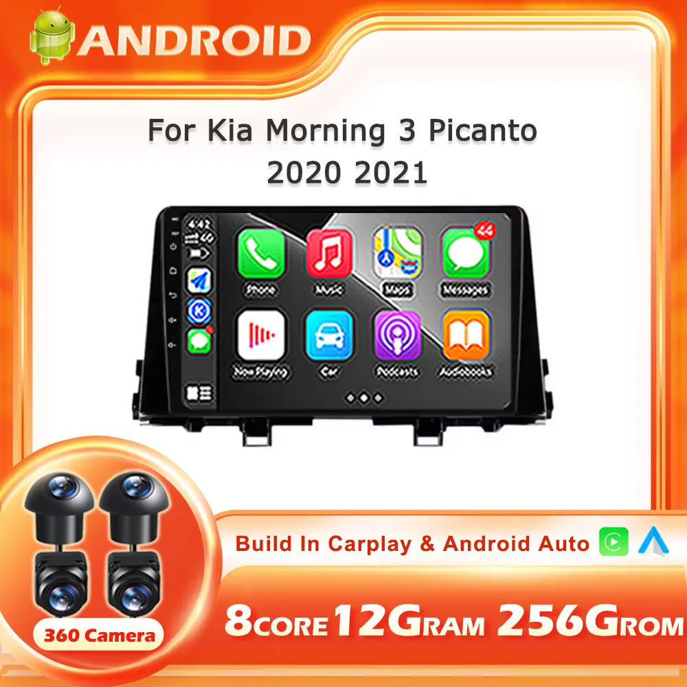 Android 14 Auto For Kia Morning 3 Picanto 2020 2021 Carplay  GPS Screen Car Radio Multimedia Video Player Autoradio Stereo tools