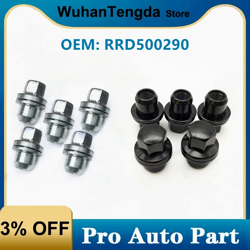 

Silver/Black 5Pcs Wheel Lug Nuts Bolts for Land Rover LR3 LR4 Range Rover RRD500290