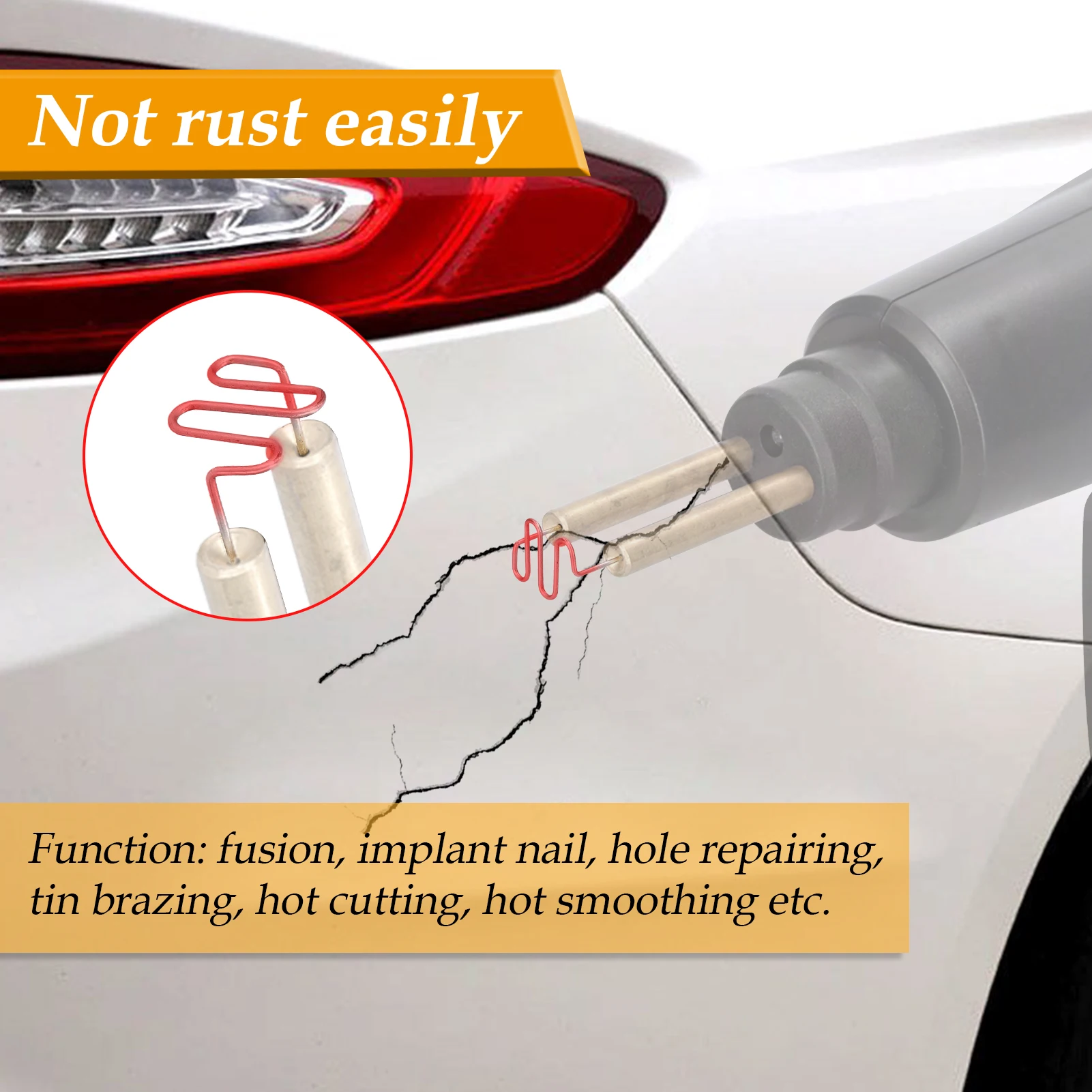 500 pz Paraurti Per Auto Filo di Saldatura per Saldatrice di Plastica Saldatori di Plastica Borchie Aspetto Plastica Riparazione Macchina Graffetta