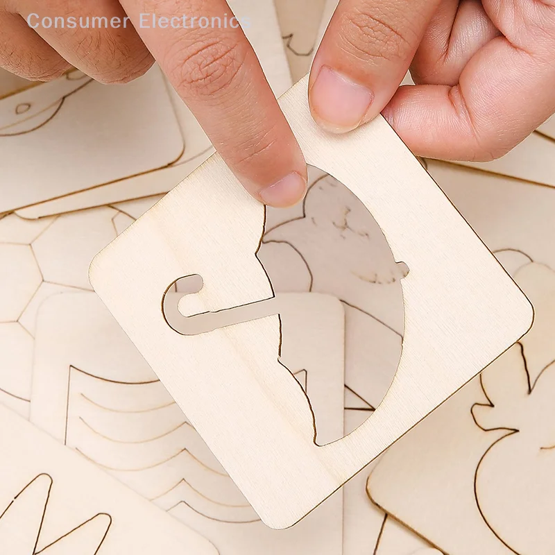 42PCS Children's Drawing Template Drawing Tool Set Wooden DIY Drawing Templates With Markes Drawing set tools