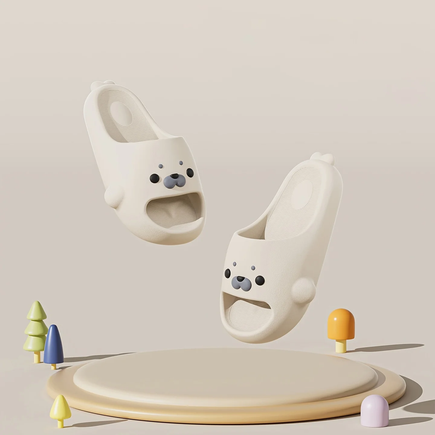 Cloud Seal Slipper Women Bear Cute Sandals Summer Flip Flops Beach Slides House Casual Room Home Shoes Kawai Flat Female Eva Men image 3