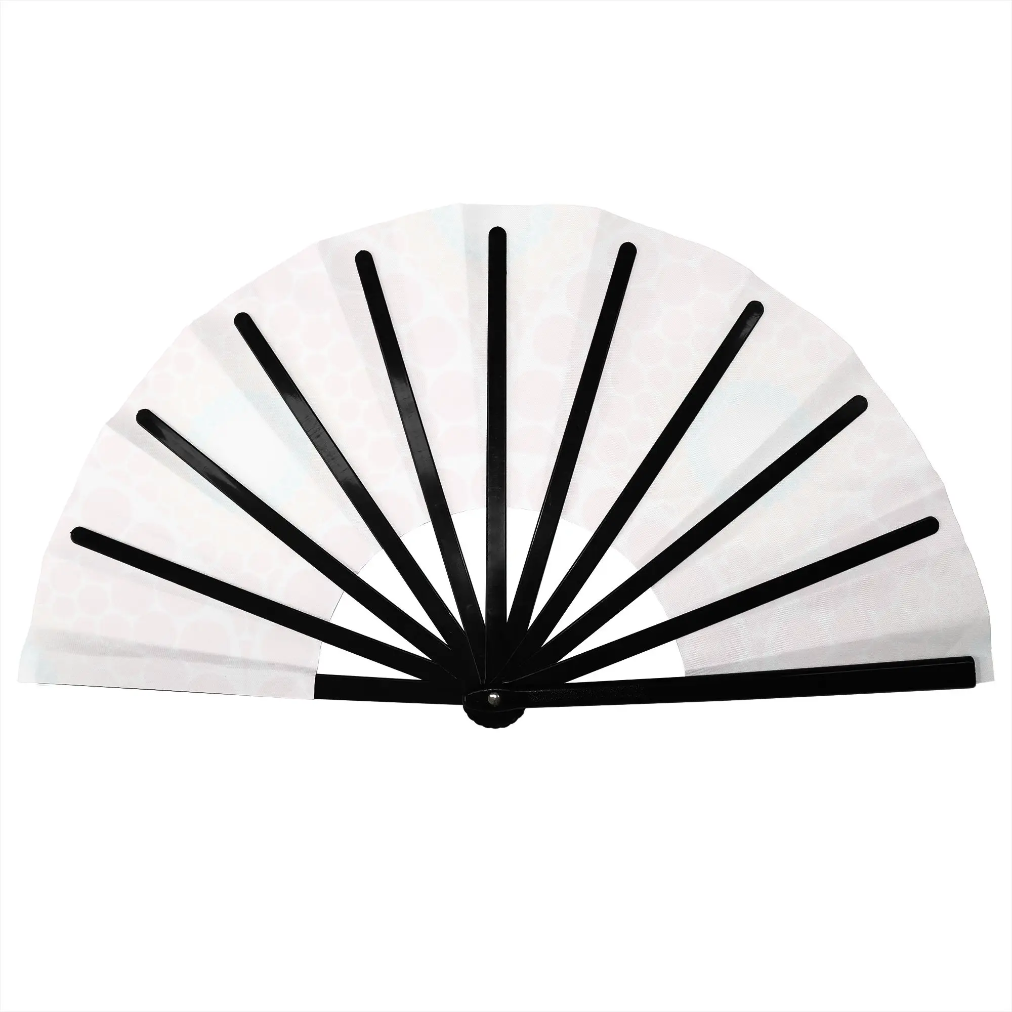 Mandala Scallop  Stylish Hand Fan  Men Radiant Sunset on Sea Dot Printed Polyester Fan Vintage For Wedding Party Gift