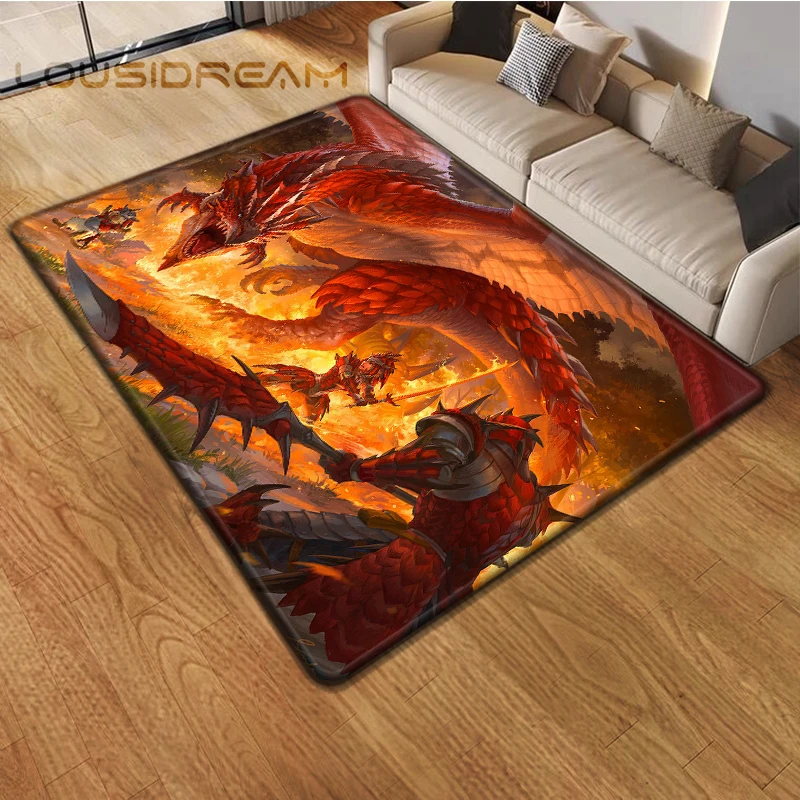 Monster Hunter Game Carpet Kitchen MatEntrance Doormat Bedroom Floor Decoration Living Room Carpet Bathroom Anti-slip Rug