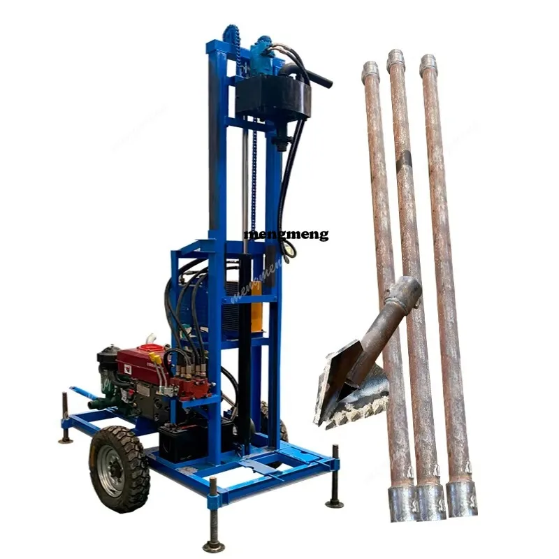 

Direct Sales Trailer Mounted Water Well Drilling Rig High Efficiency Durable Heavy Duty Agricultural Industrial Drilling Machine