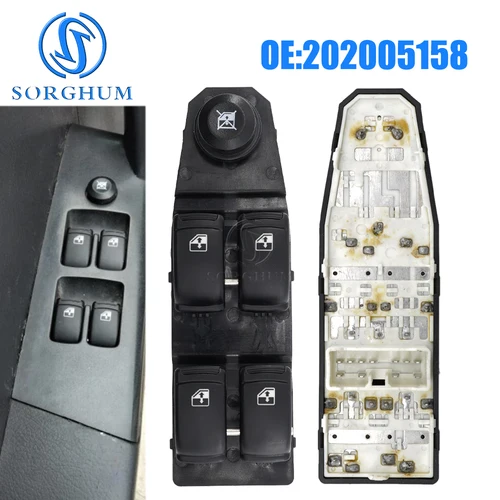 Imagen 2 del producto SORGHUM-Interruptor de ventanilla eléctrica Aveo 202005158 para Chevrolet Aveo Pontiac G3 Wave 2007-2011 202005661, repuestos automáticos botonera chevrolet spark lt aveo 2008