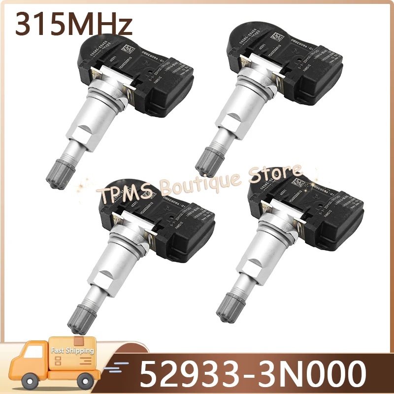 

TPMS Tire Pressure Monitor System 52933-3N000 For Hyundai Accent Sonata 2011-2016 4pcs 315MHz TPMS Sensor 529333N000