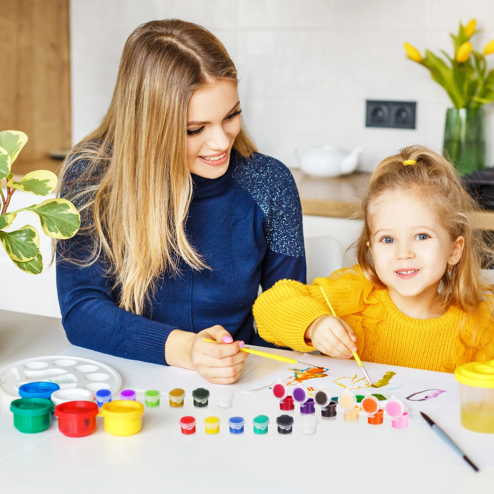 30Pcs Mini Paint Pot Containers Clear Pe Material Convenient Storage for Artists Watercolor Paints Supplies Empty Paint Pot