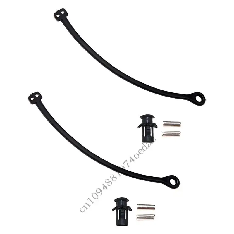 Black Gas Cap Leash Replacement 2 Piece Tether Set