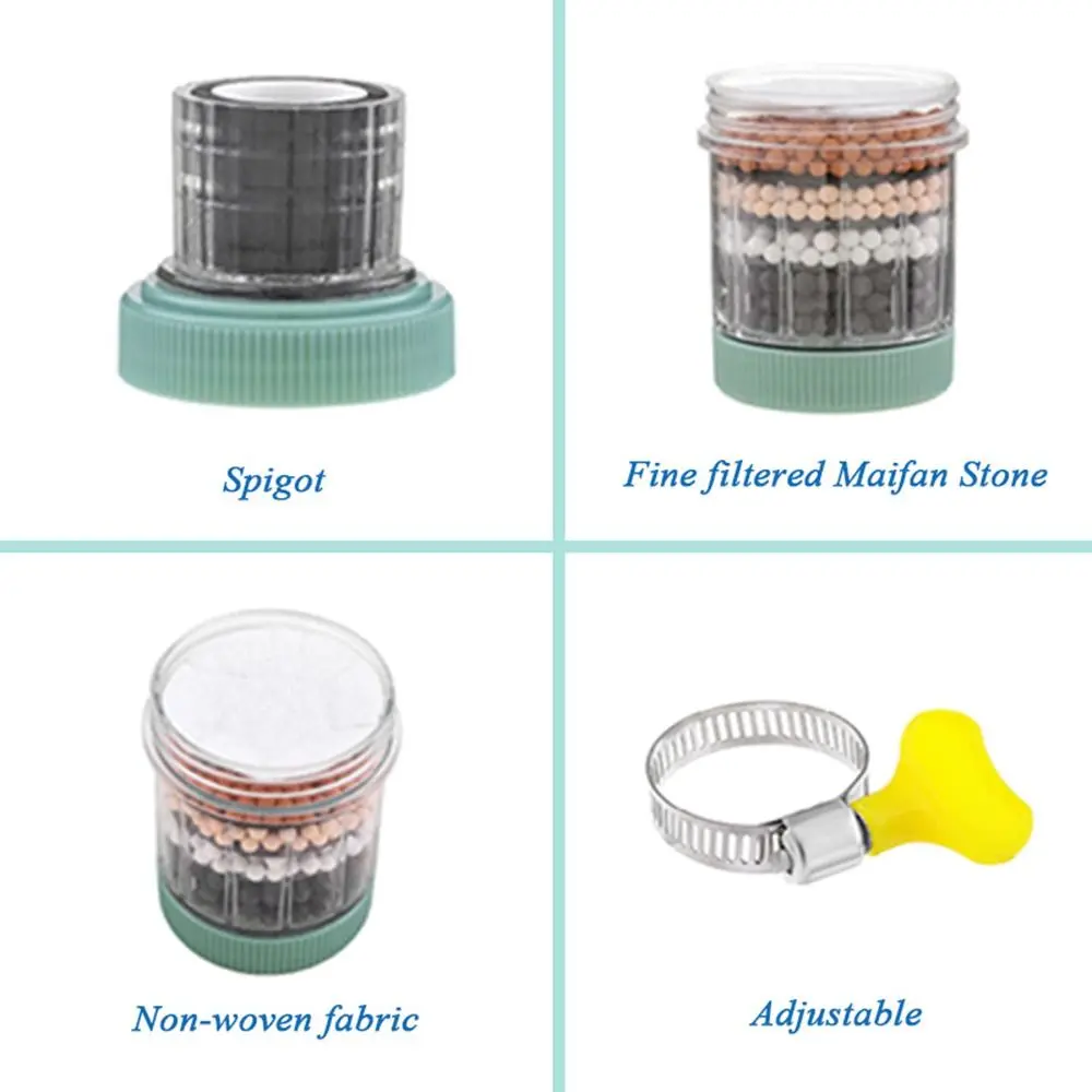 Universal Adjustable Water Saving 6-layer Filtration Filter Nozzle Faucet Filter Kitchen Tap