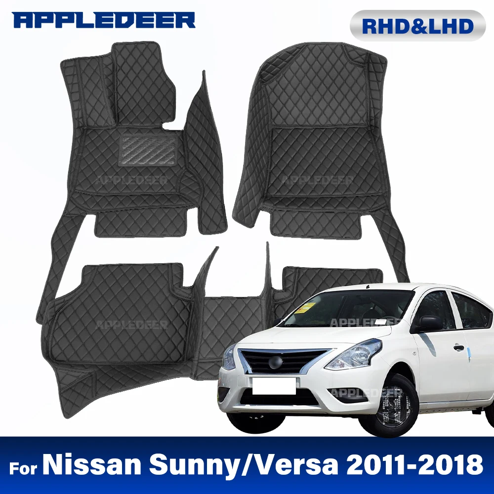 

Car Floor Mats For Nissan Sunny/Versa 2011 2012 2013 2014 2015 2016 2017 2018 Custom Auto Carpet Cover Interior Accessories Part