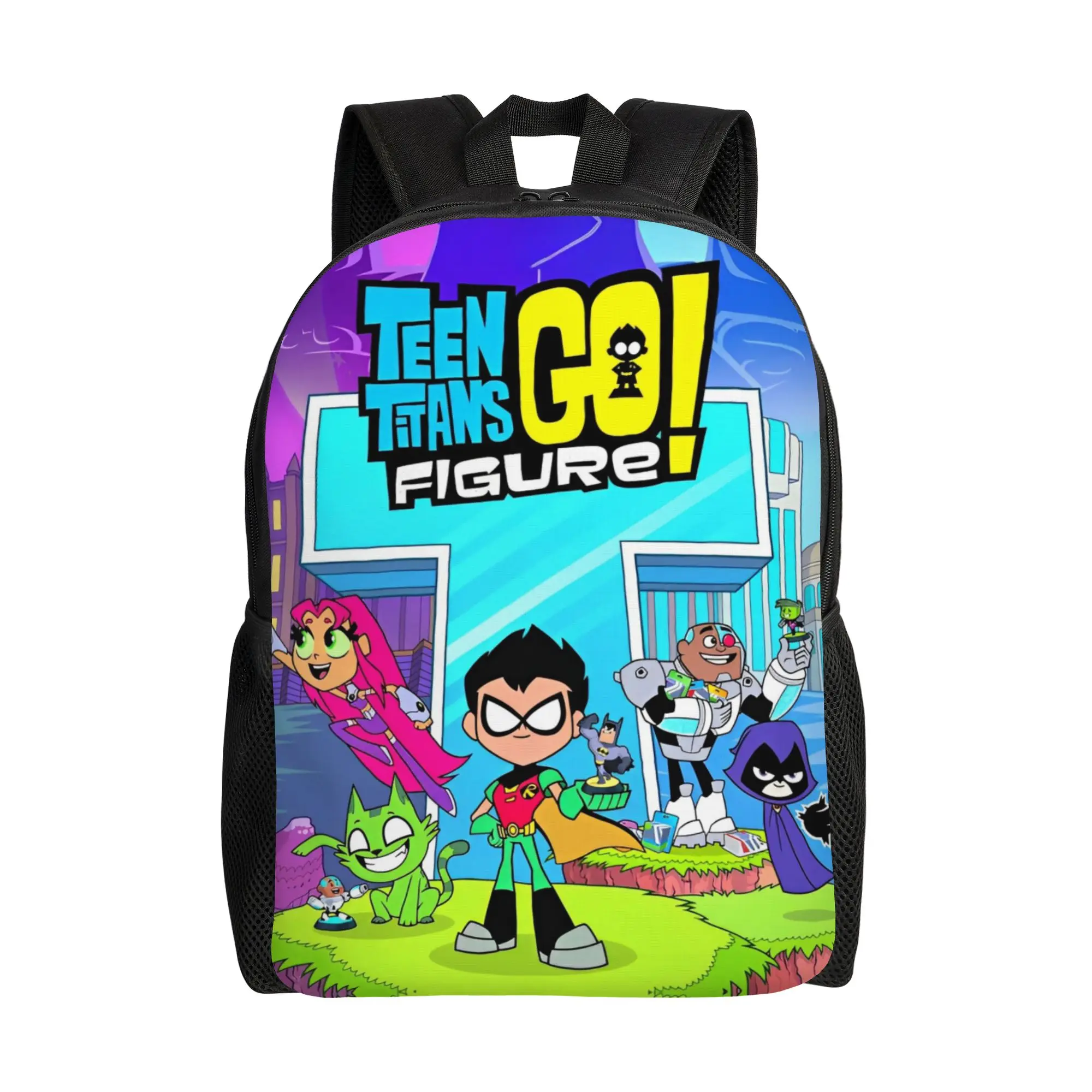 

Модный рюкзак Teen Titans Go Heroes с карманом, повседневный рюкзак для работы и учебы для мужчин и женщин, сумка через плечо для колледжа