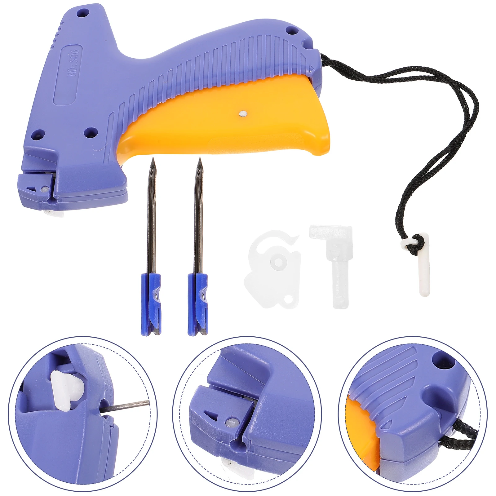 

1 Set Of Lightweight Comfort Grip Tagging Machine Portable Label Applicator For Clothes Garment Retail Shop With Lanyard Design